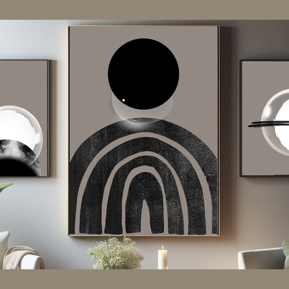 Ethereal Nightscape Celestial l  Digital Art l Moon and Eclipse Prints l Modern - Picture 6 of 6